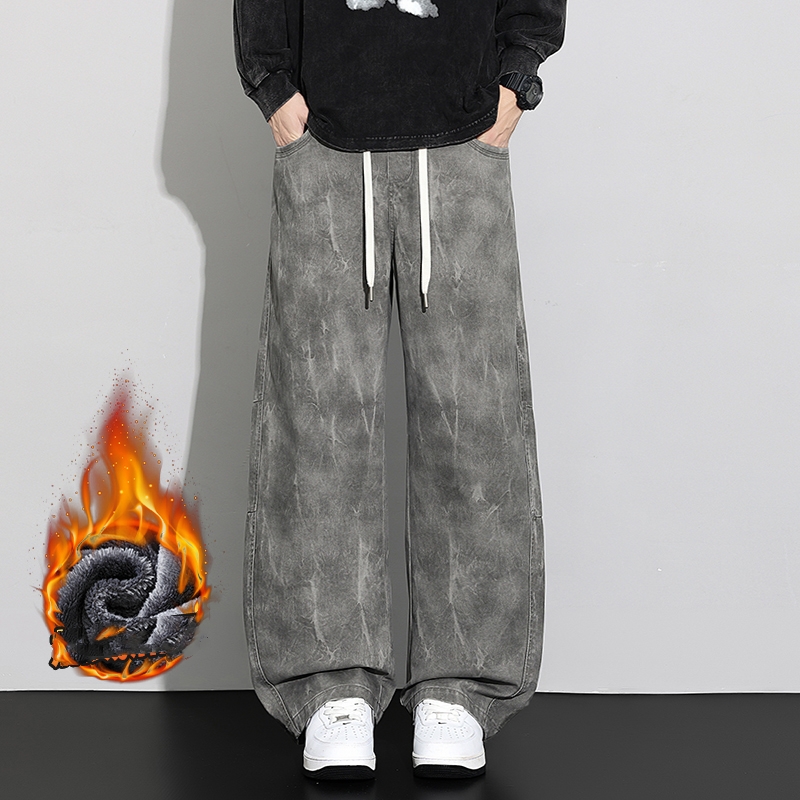 Streetwear Brand Vintage - 2026 남성용 루즈핏 코튼 팬츠 패션